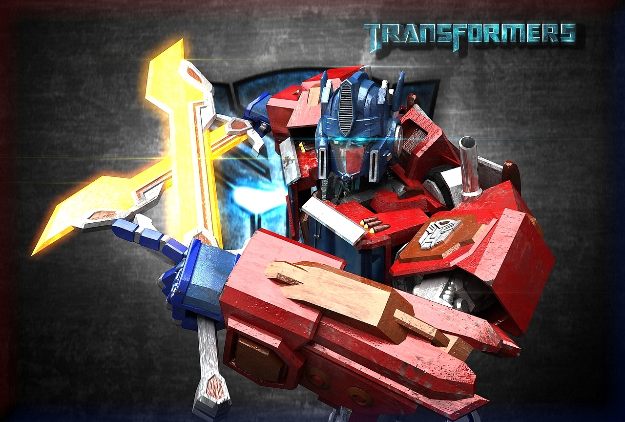 【变形·原创】全新创建的擎天柱cg模型图!