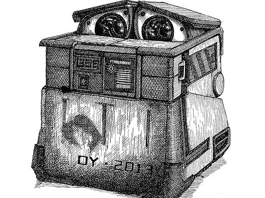 钢笔画WALL-E