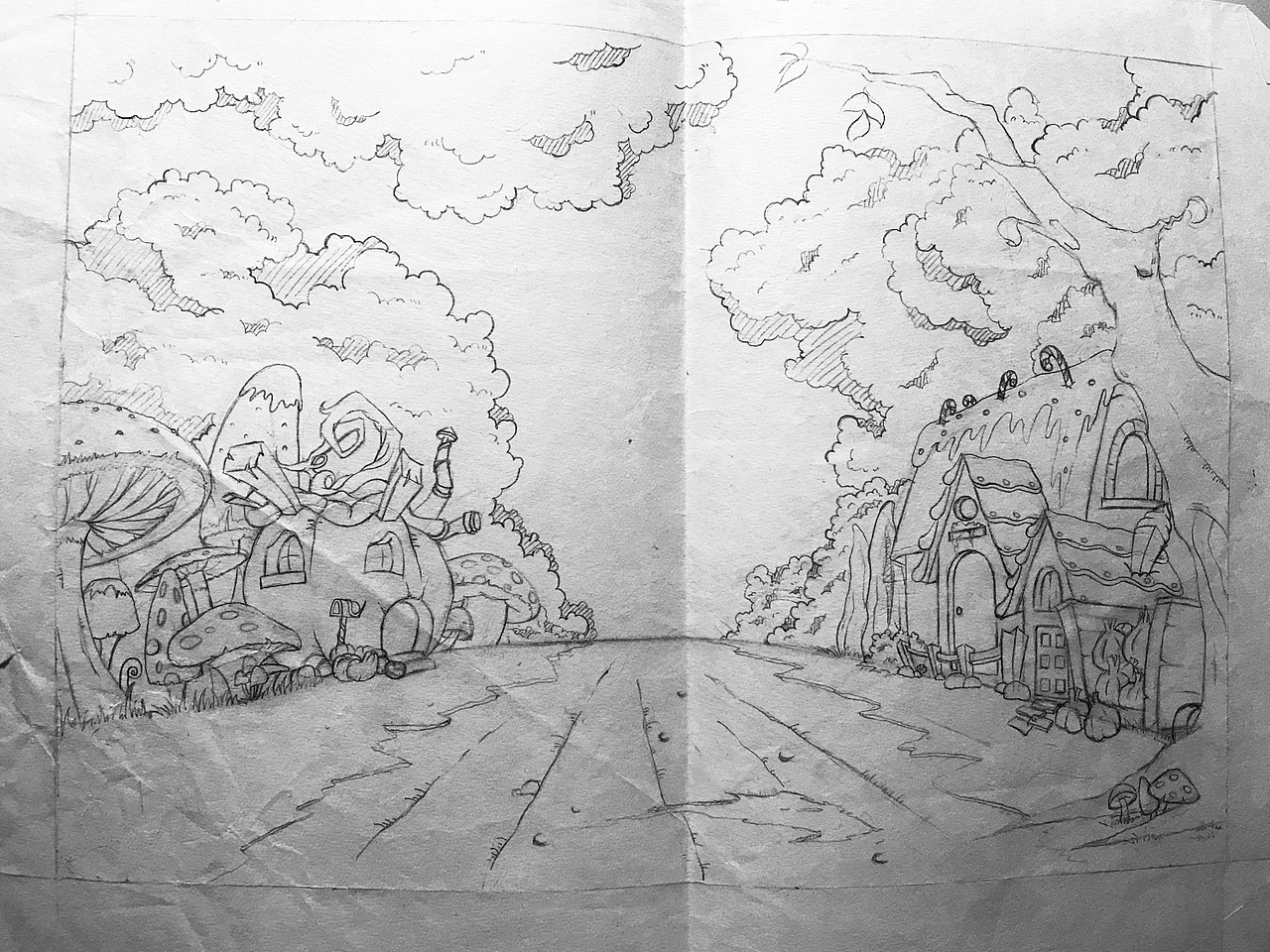 场景设计手绘稿（图ZMTQ1OTgwODA4） - 创作习作 - 站酷设计师Tristaland原创素材 - 站酷ZCOOL