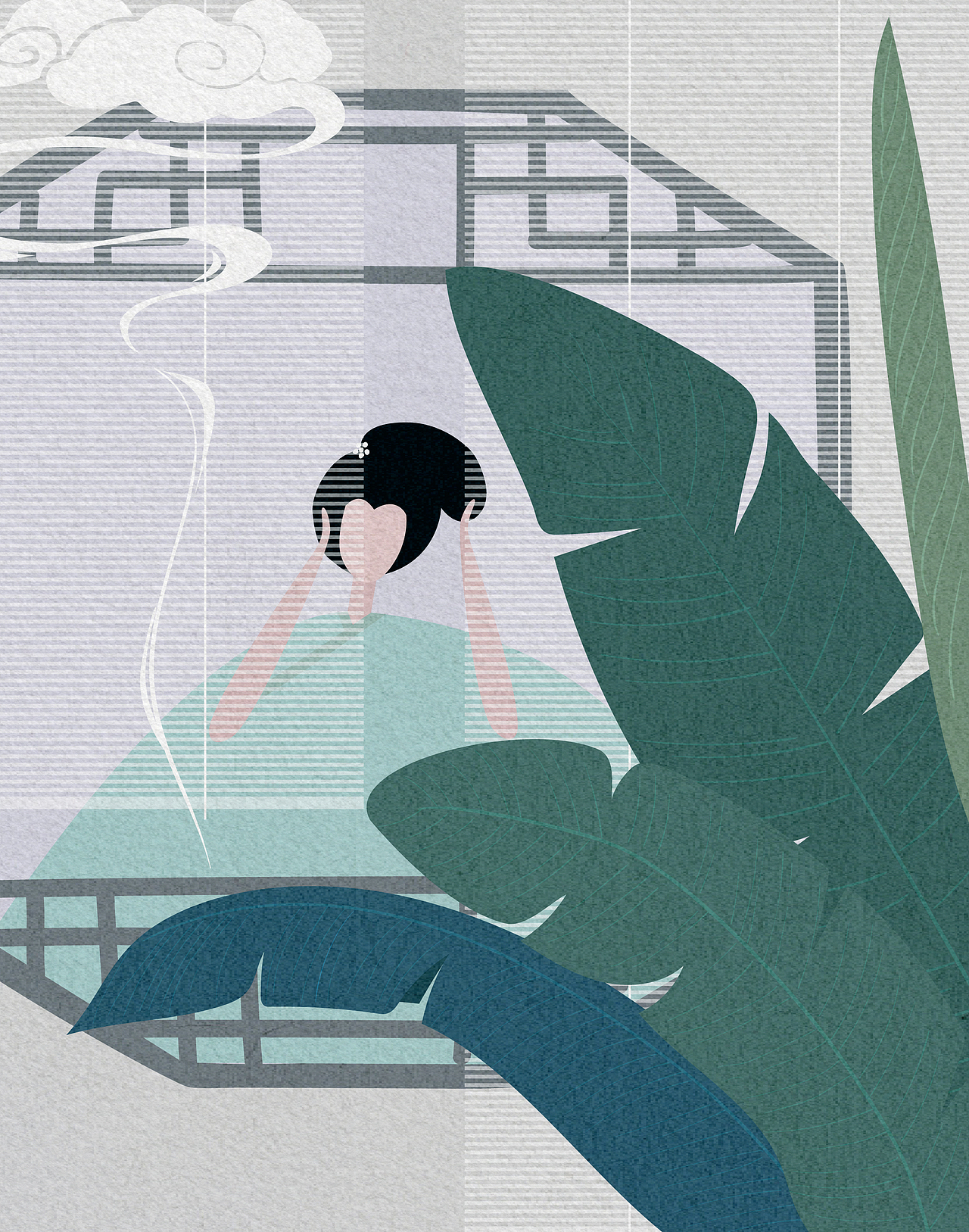 小轩窗,正梳妆