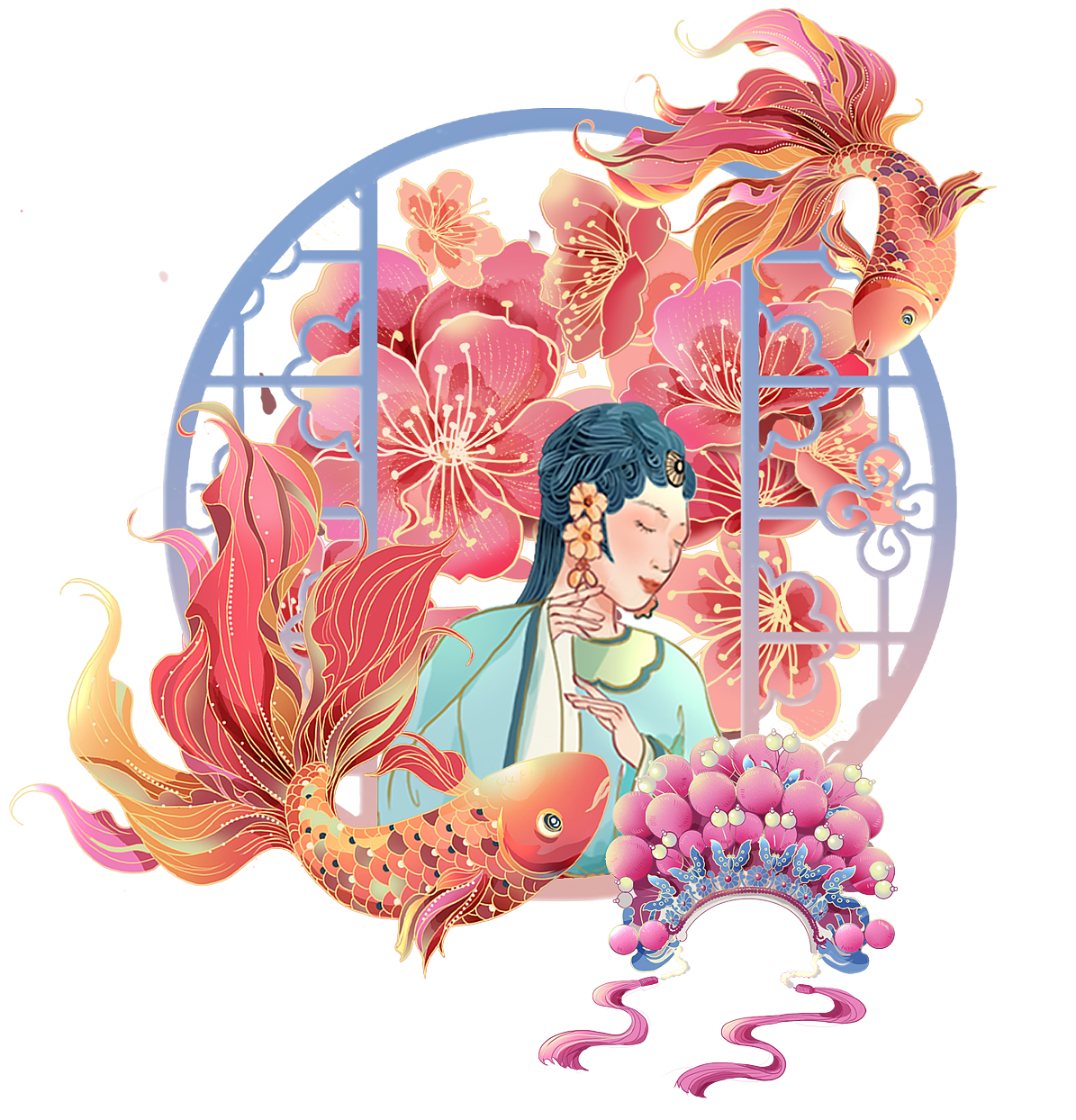 国风插画:热门旅游城市武汉+传统节日端午节