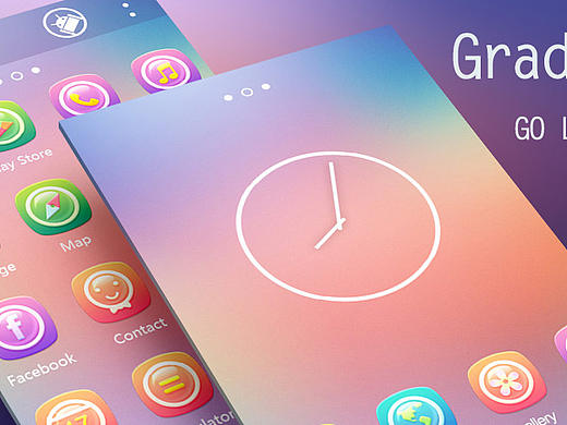缤纷渐变色 手机桌面主题 / Gradient