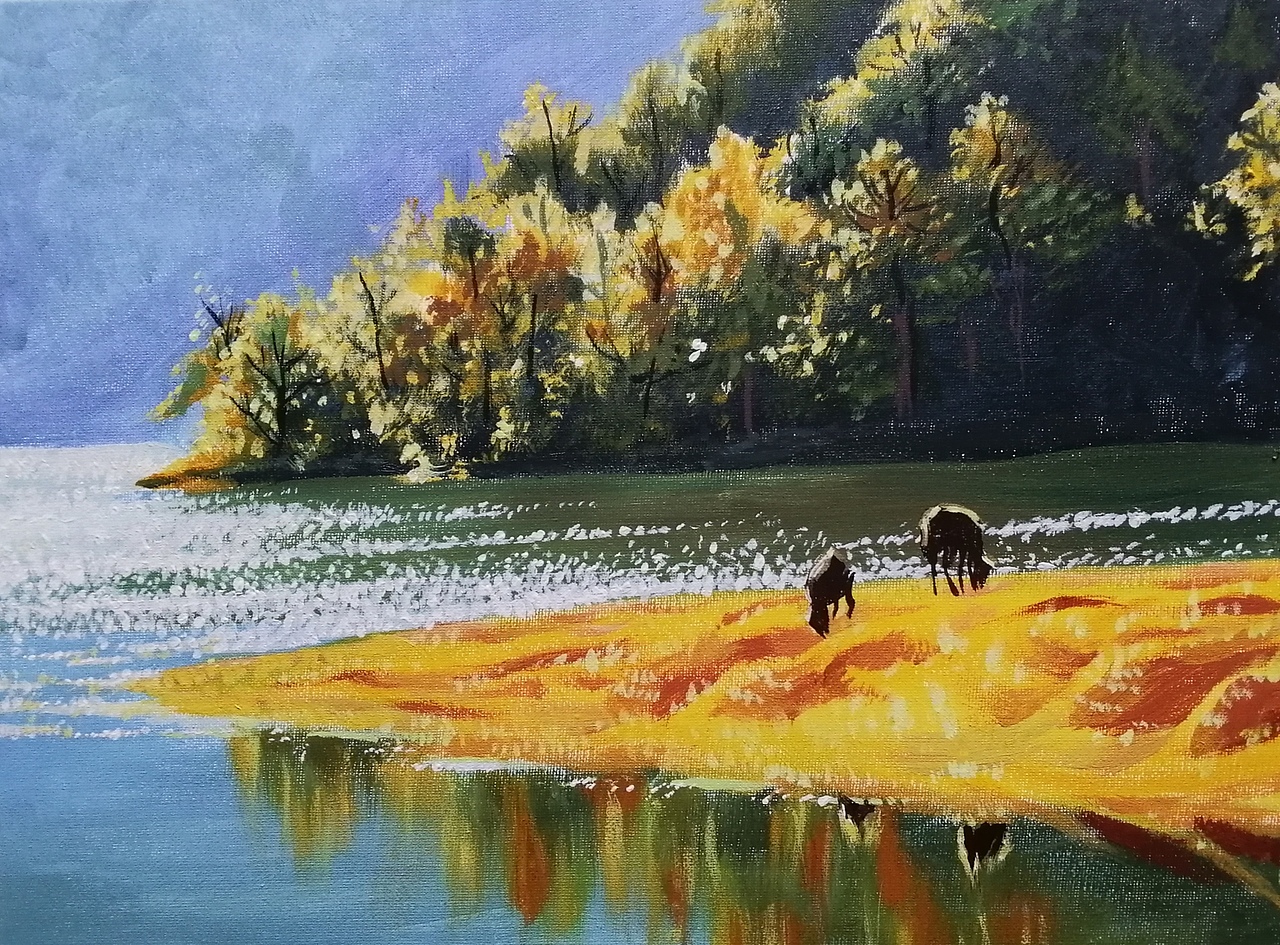 四川九寨沟（图ZMTk1Mjc3OTAw） - 绘画 - 站酷设计师绝代美术画室原创素材 - 站酷ZCOOL