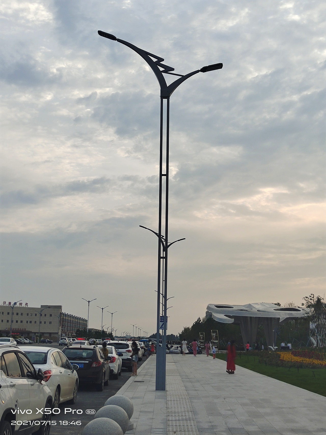 简单大方创意双臂路灯世博光电生产厂家