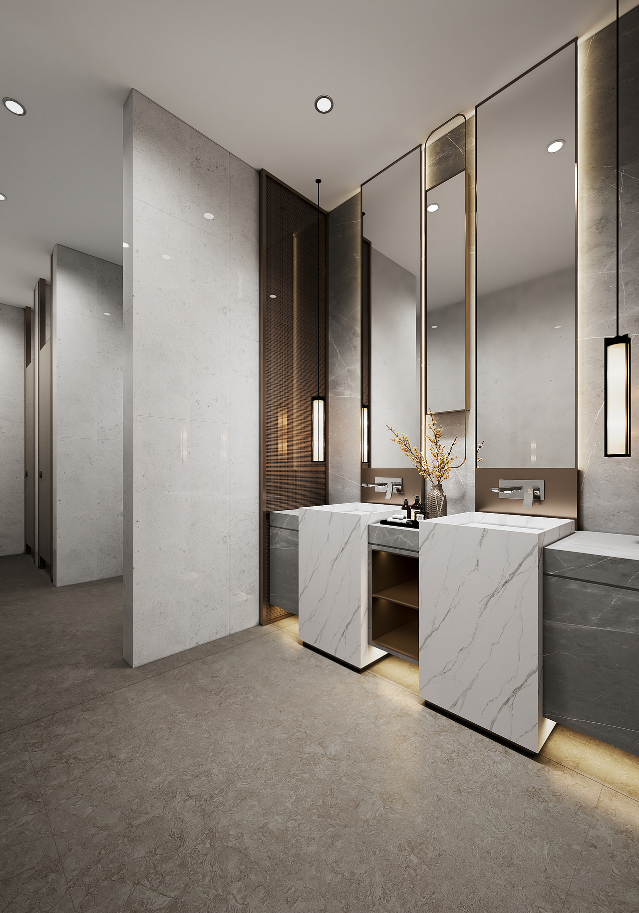 现代售楼部表现:极简