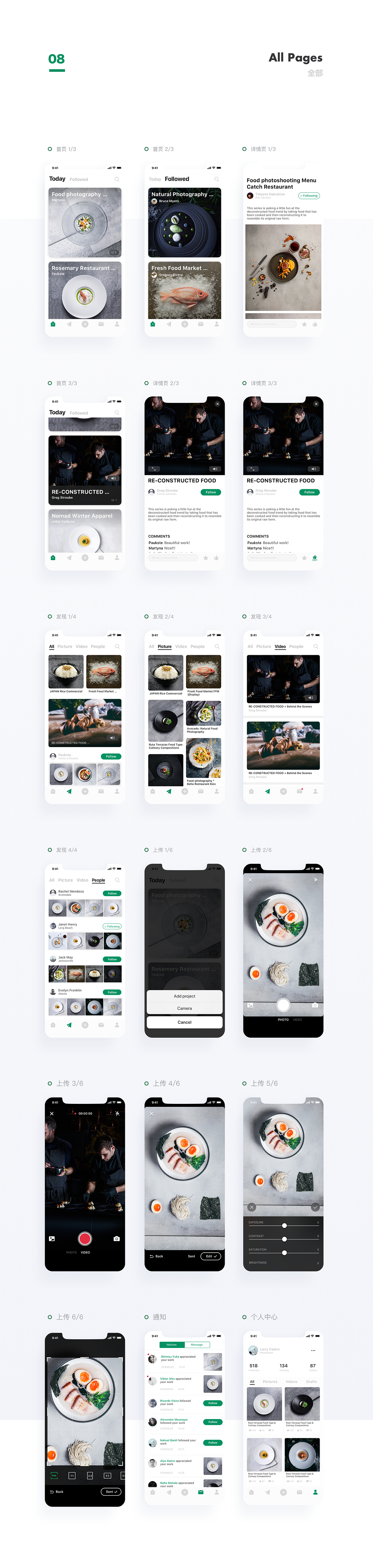 avo-食品造型师交流平台（图ZMTY2MTQxODI0） - APP界面 - 站酷设计师SIHENG原创素材 - 站酷ZCOOL