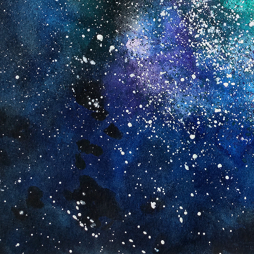 《星河》原创水彩作品