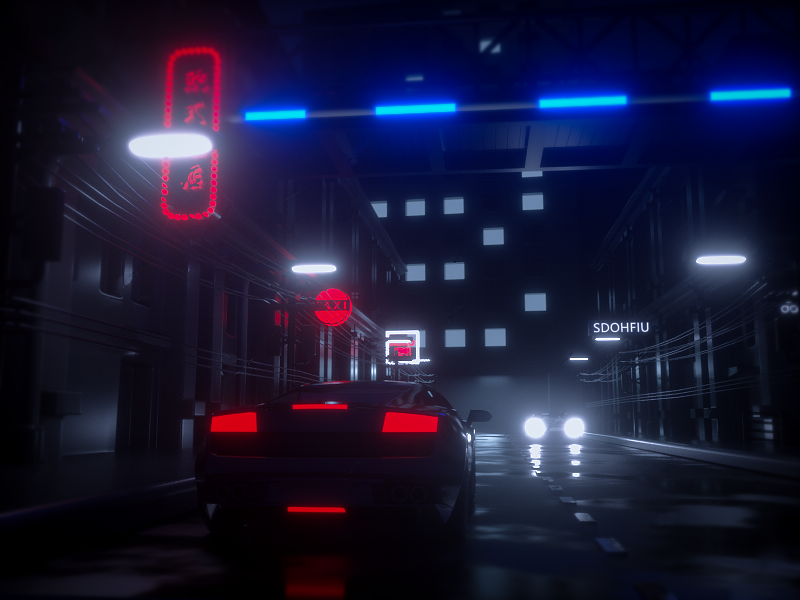 C4D城市建模渲染