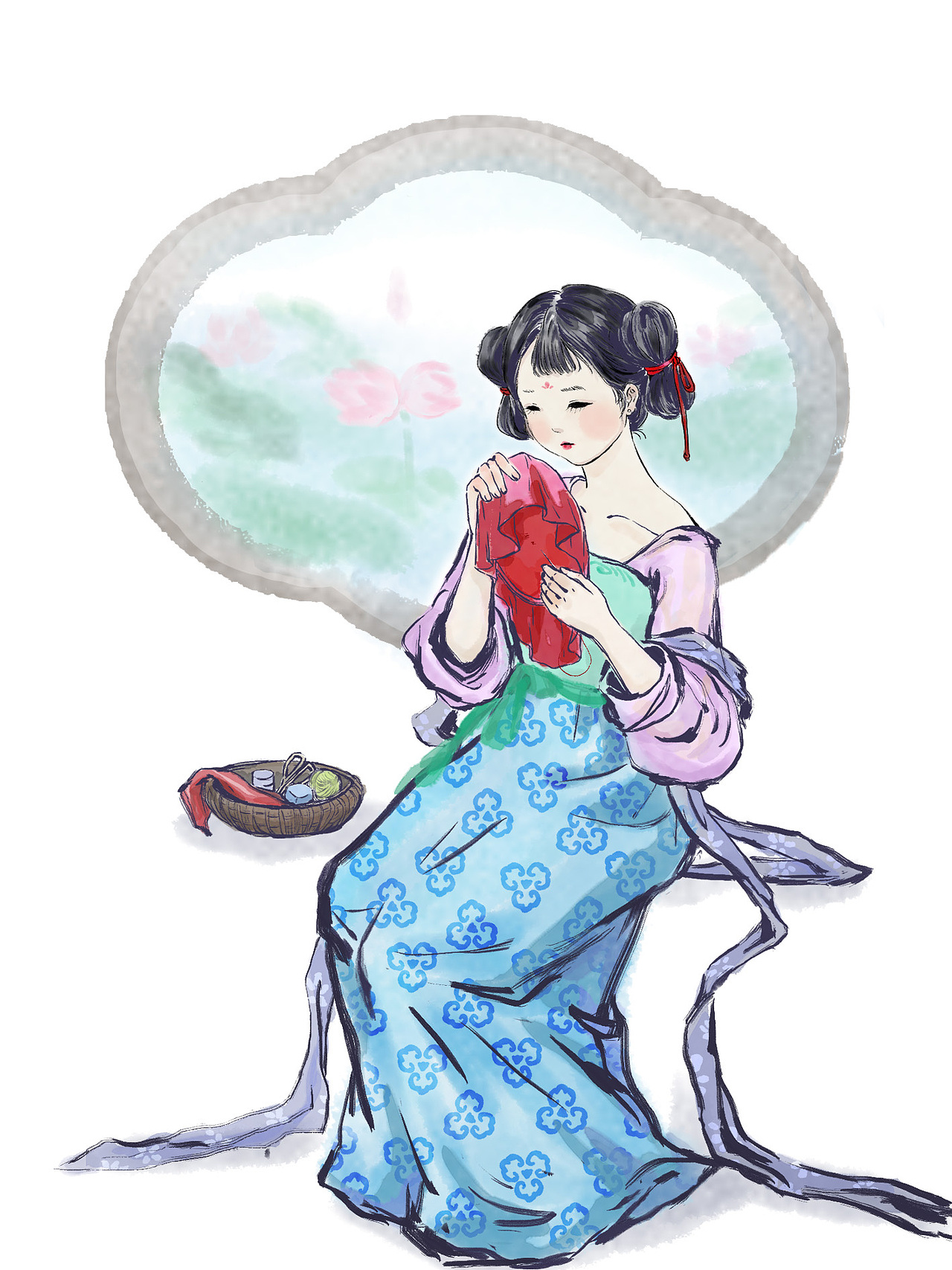 板绘练习-小美人们（图ZMjY1NTIwMjQw） - 创作习作 - 站酷设计师叉子园园原创素材 - 站酷ZCOOL