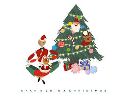 圣誕節(jié)裝禮物的木偶小工