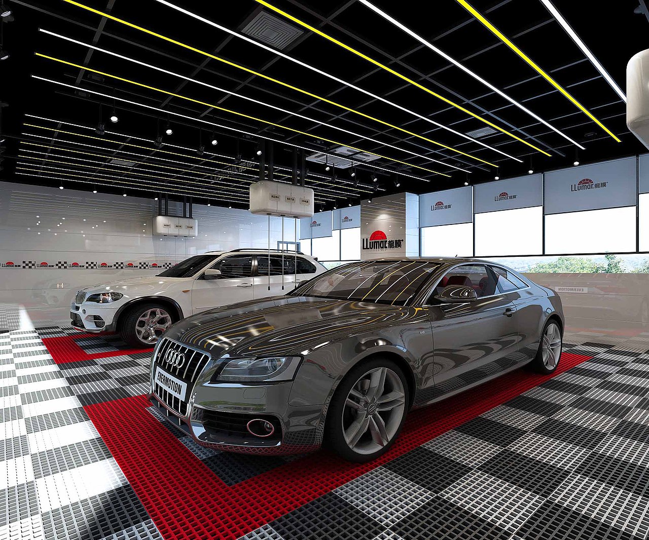 汽车美容店效果图