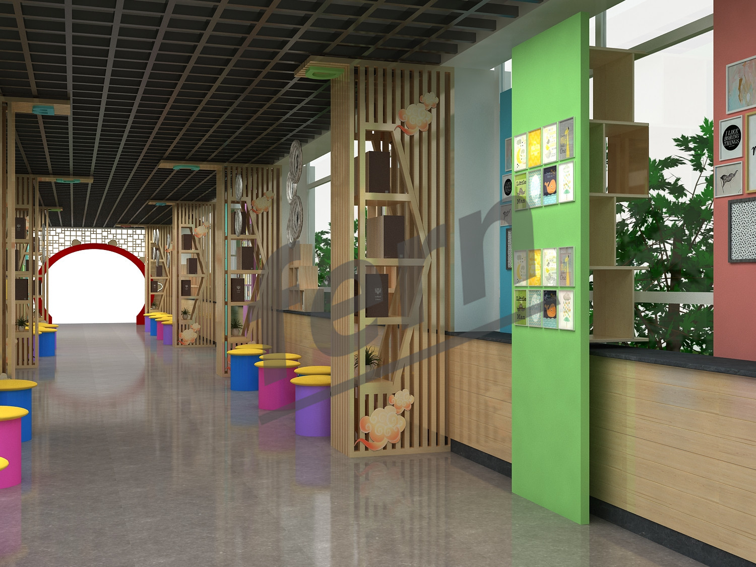 校园室内空间及公共区域文化建设项目设计_炜彤设计事务所-站酷ZCOOL