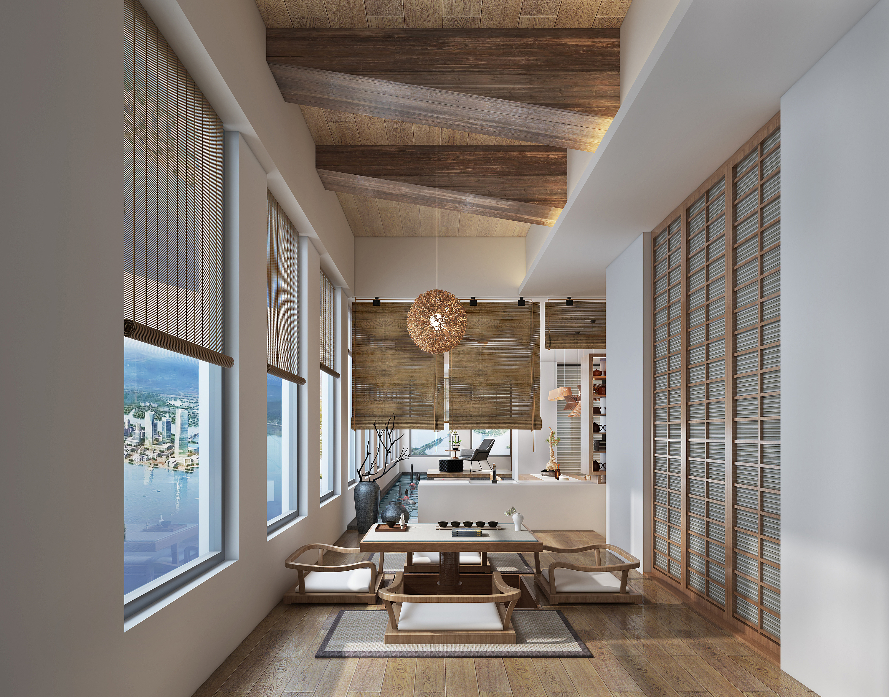 禅意新中式茶室2|空间|酒店餐饮设计|晶晶吖 - 原创作品 - 站酷