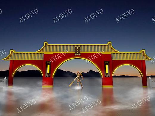 中式外场活动门头