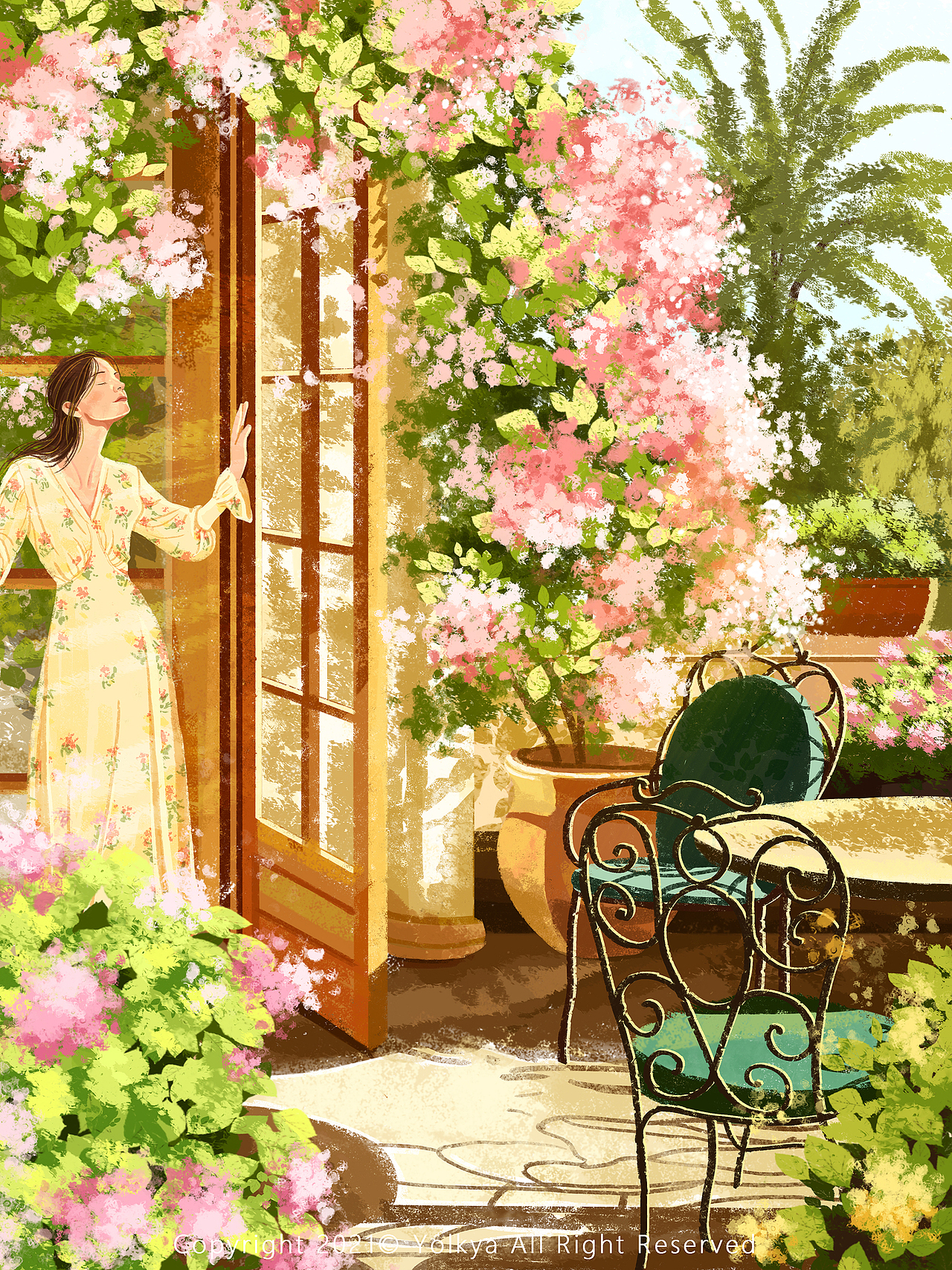 少女与花（合集）（图ZMjU4MTcwMzEy） - 艺术插画 - 站酷设计师Yolkya原创素材 - 站酷ZCOOL