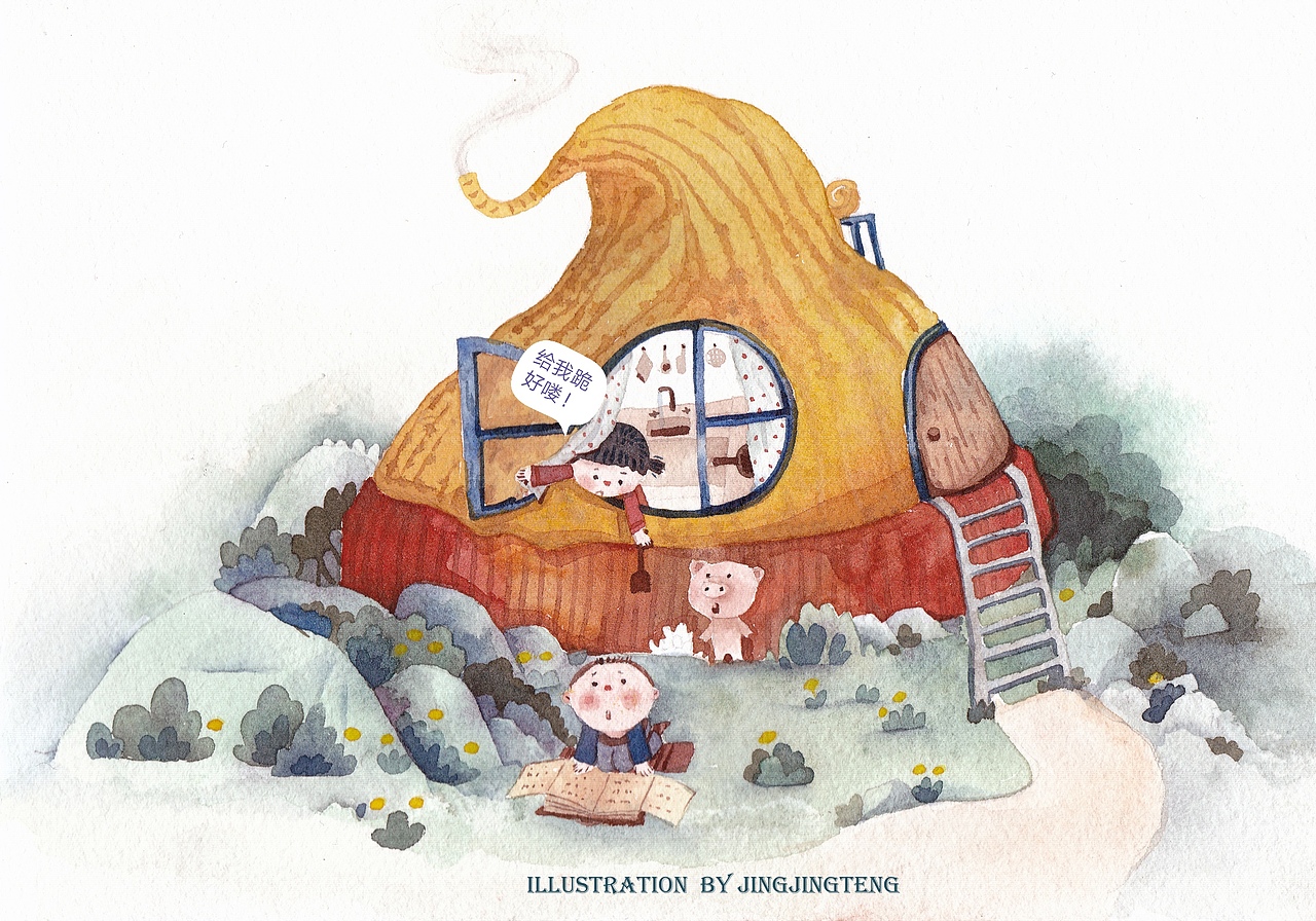 小孩們的四季謠（圖ZMTc0ODQyODUy） - 兒童插畫 - 站酷設計師菁菁藤原創(chuàng)素材 - 站酷ZCOOL