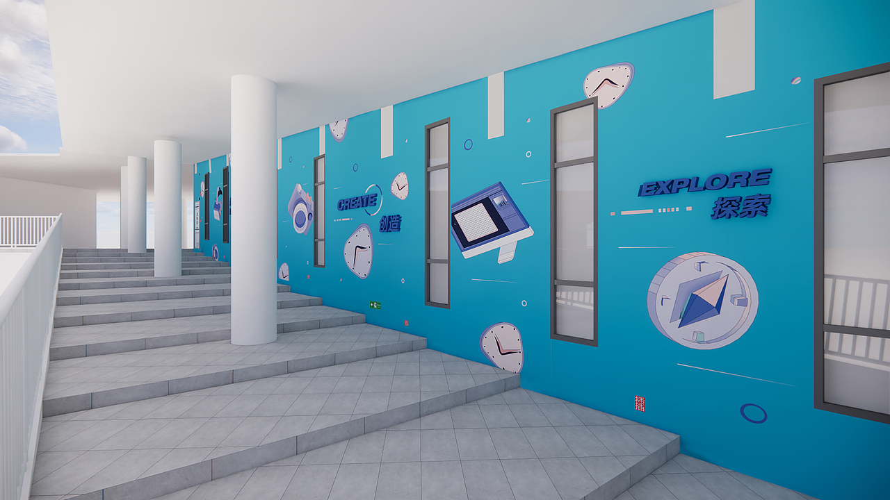 校园文化建设-万科虎门梅沙小学(科技长廊)