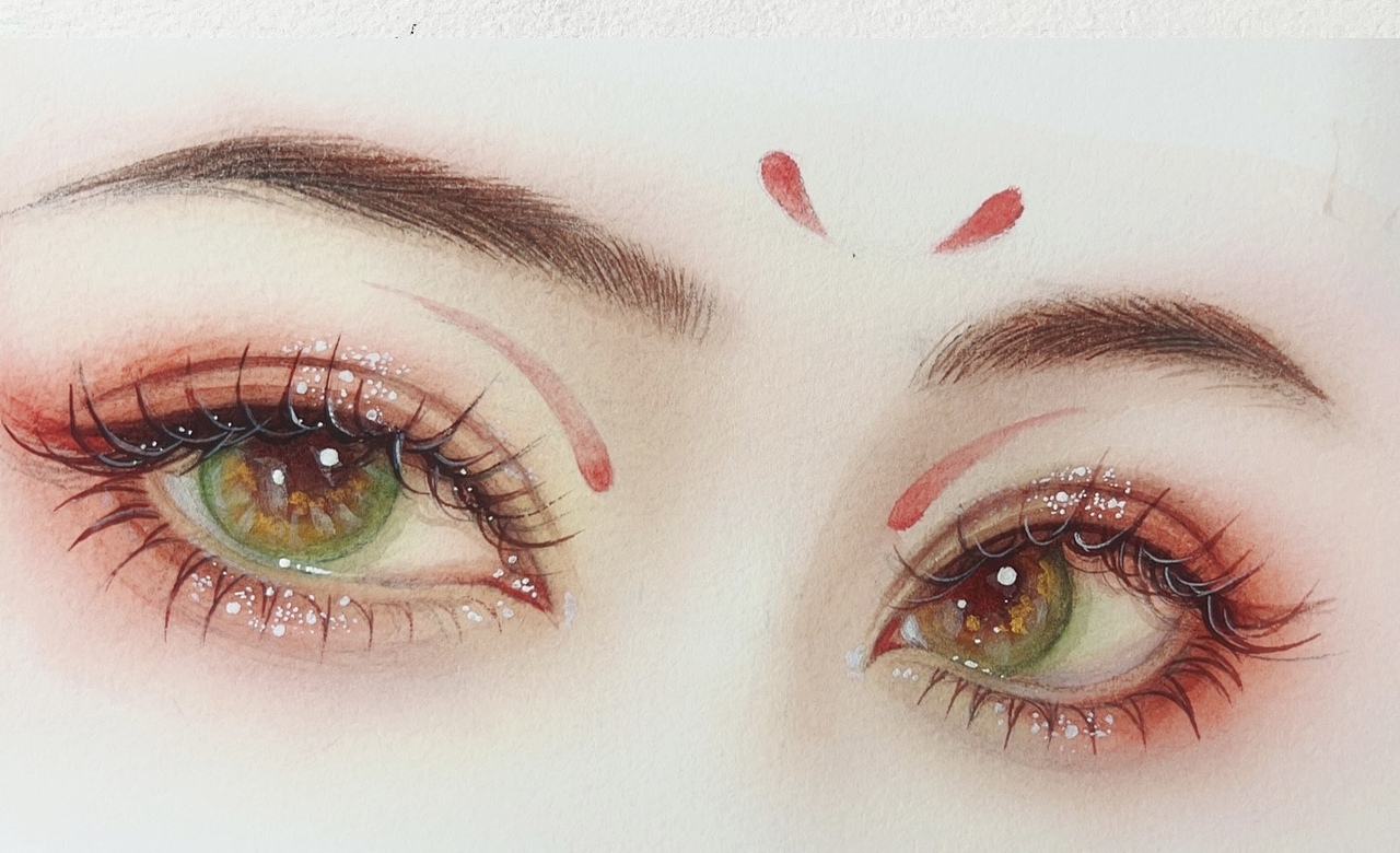 眼睛（图ZMzE3NDI5MTQ0） - 绘画 - 站酷设计师迷森鹿水彩原创素材 - 站酷ZCOOL