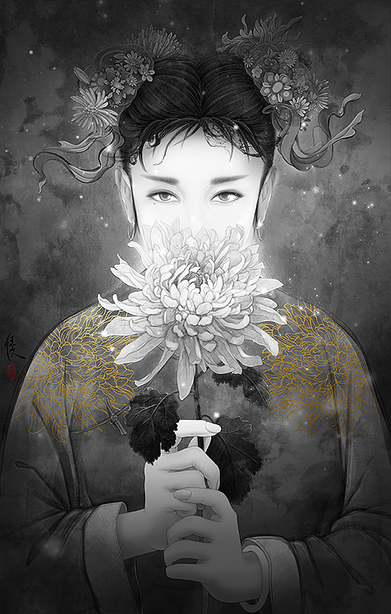 梅兰竹菊（图ZMTU3NzQ1OTk2） - 艺术插画 - 站酷设计师佳仙人原创素材 - 站酷ZCOOL