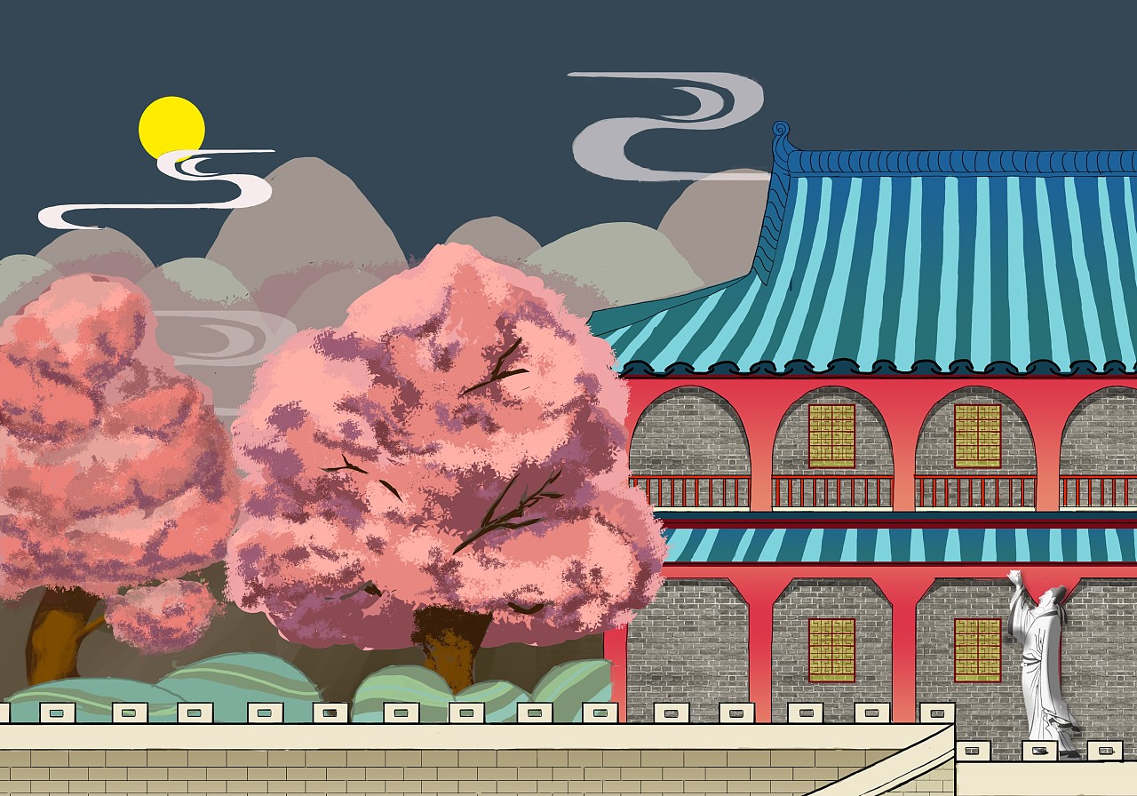 太白楼|插画|创作习作|璇璇子xxx - 原创作品 - 站酷 (zcool)