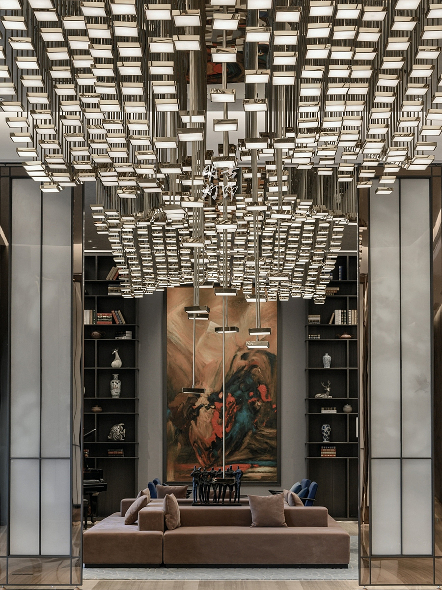 酒店大堂后现代吊灯定制（图ZMjM5ODQ0NjUy） - 家装设计 - 站酷设计师明古灯饰定制图库原创素材 - 站酷ZCOOL