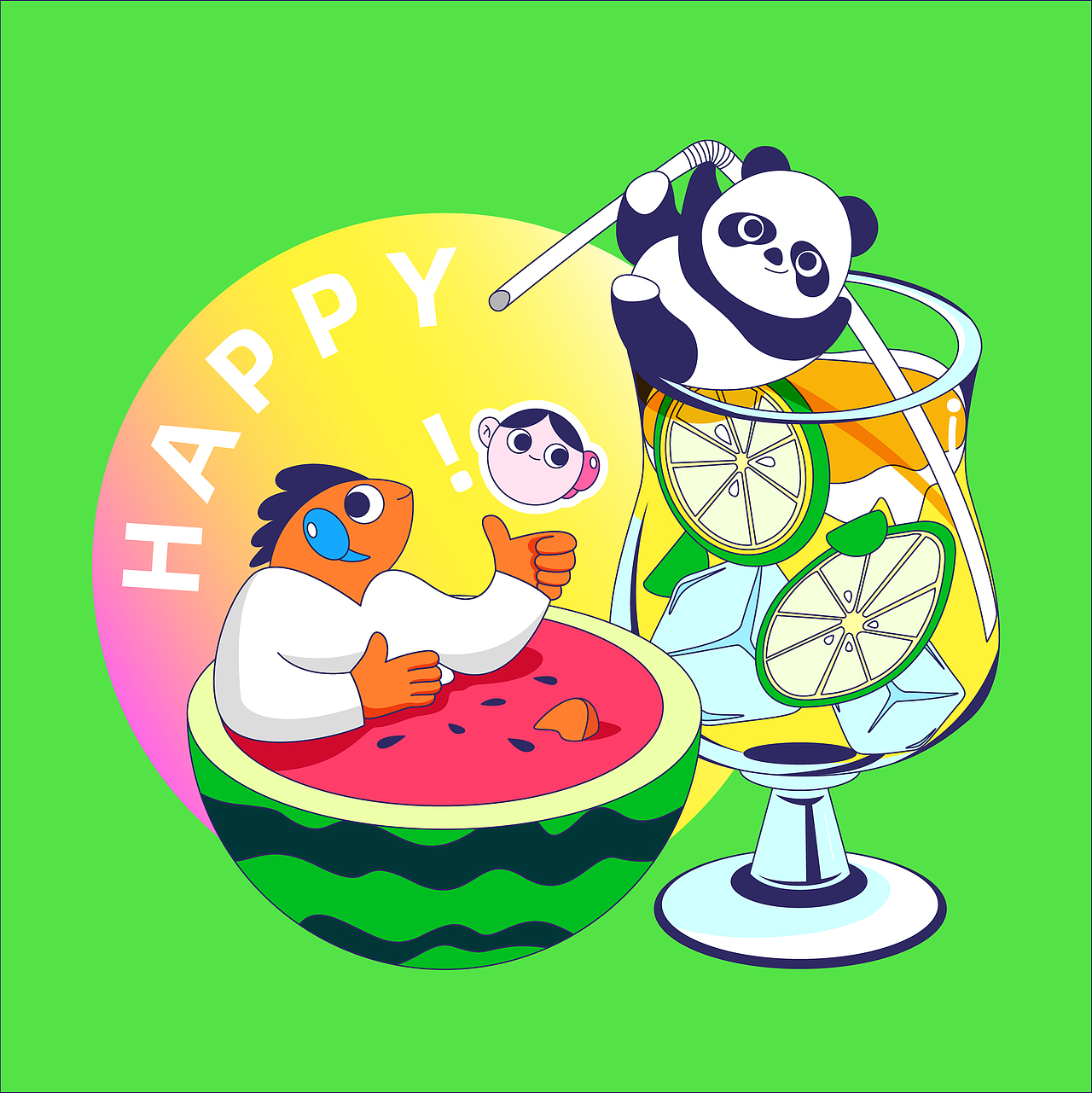 夏日涼飲（圖ZMjY5NzI2NzYw） - 創(chuàng)作習(xí)作 - 站酷設(shè)計師胖兔O_o原創(chuàng)素材 - 站酷ZCOOL