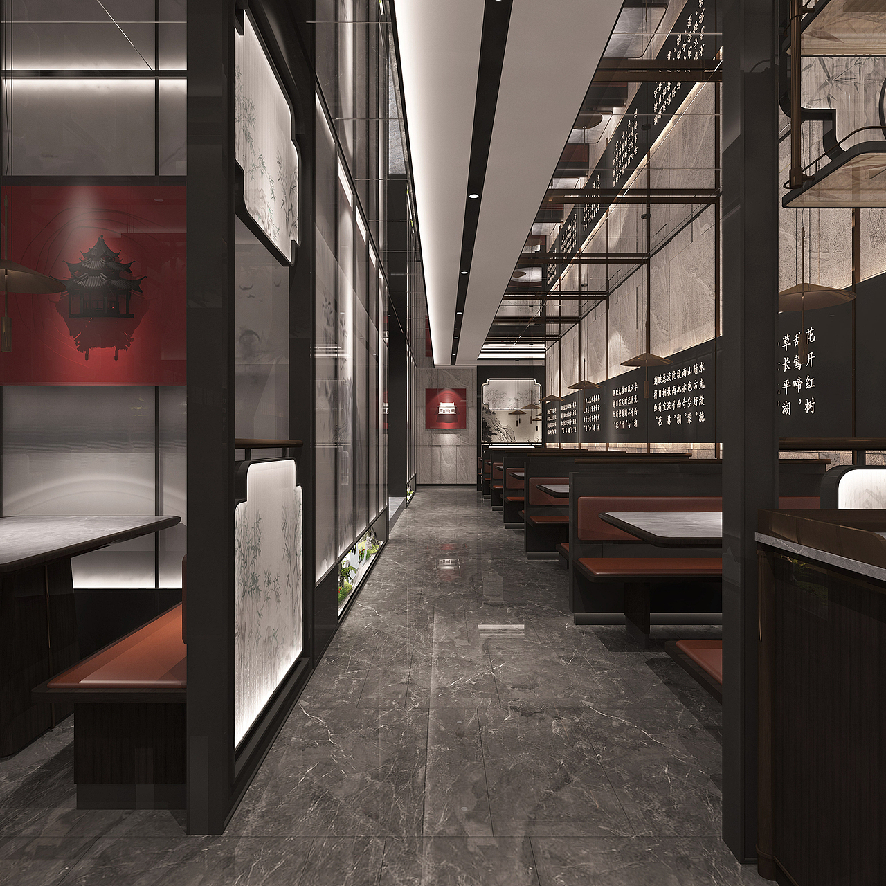 餐饮项目：杭州新周记平海路店室内设计方案（图ZMjc1NDM1MTky） - 酒店餐饮设计 - 站酷设计师云言晟品原创素材 - 站酷ZCOOL