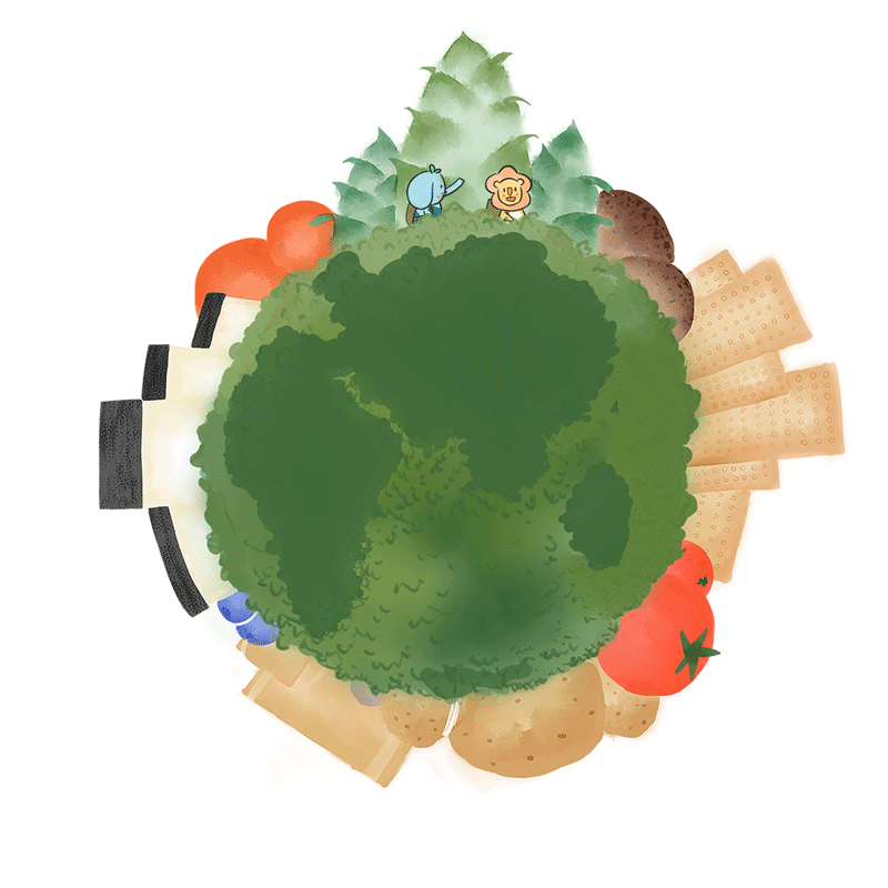 国际素食日动态插画（图ZMTg3MDYwMzY4） - 商业插画 - 站酷设计师青蘋白原创素材 - 站酷ZCOOL