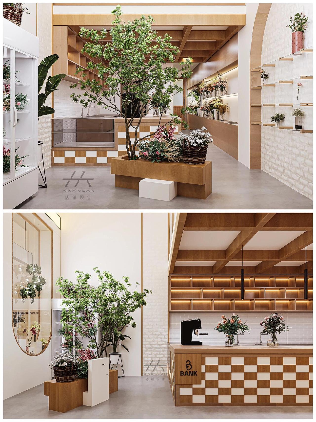 原创 | 咖啡甜品店设计 原木风温暖治愈的空间（图ZMzcwNTY0Mzk2） - 酒店餐饮设计 - 站酷设计师鑫溪源店铺设计原创素材 - 站酷ZCOOL