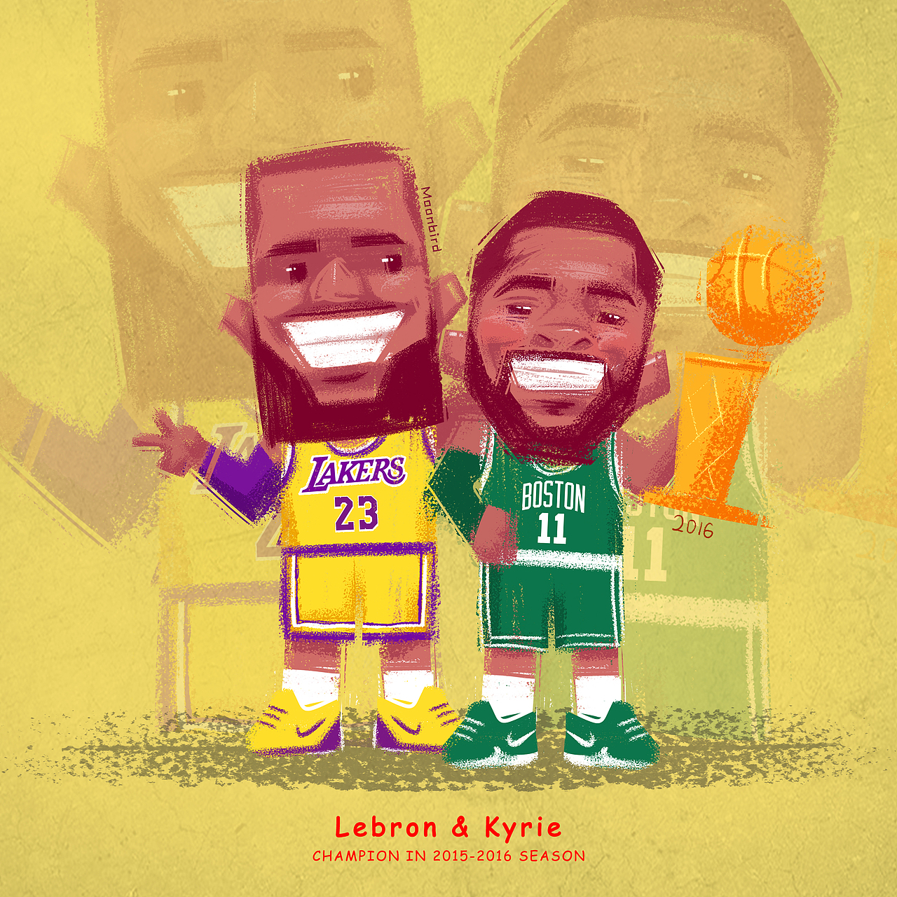 NBA球星卡通形象习作