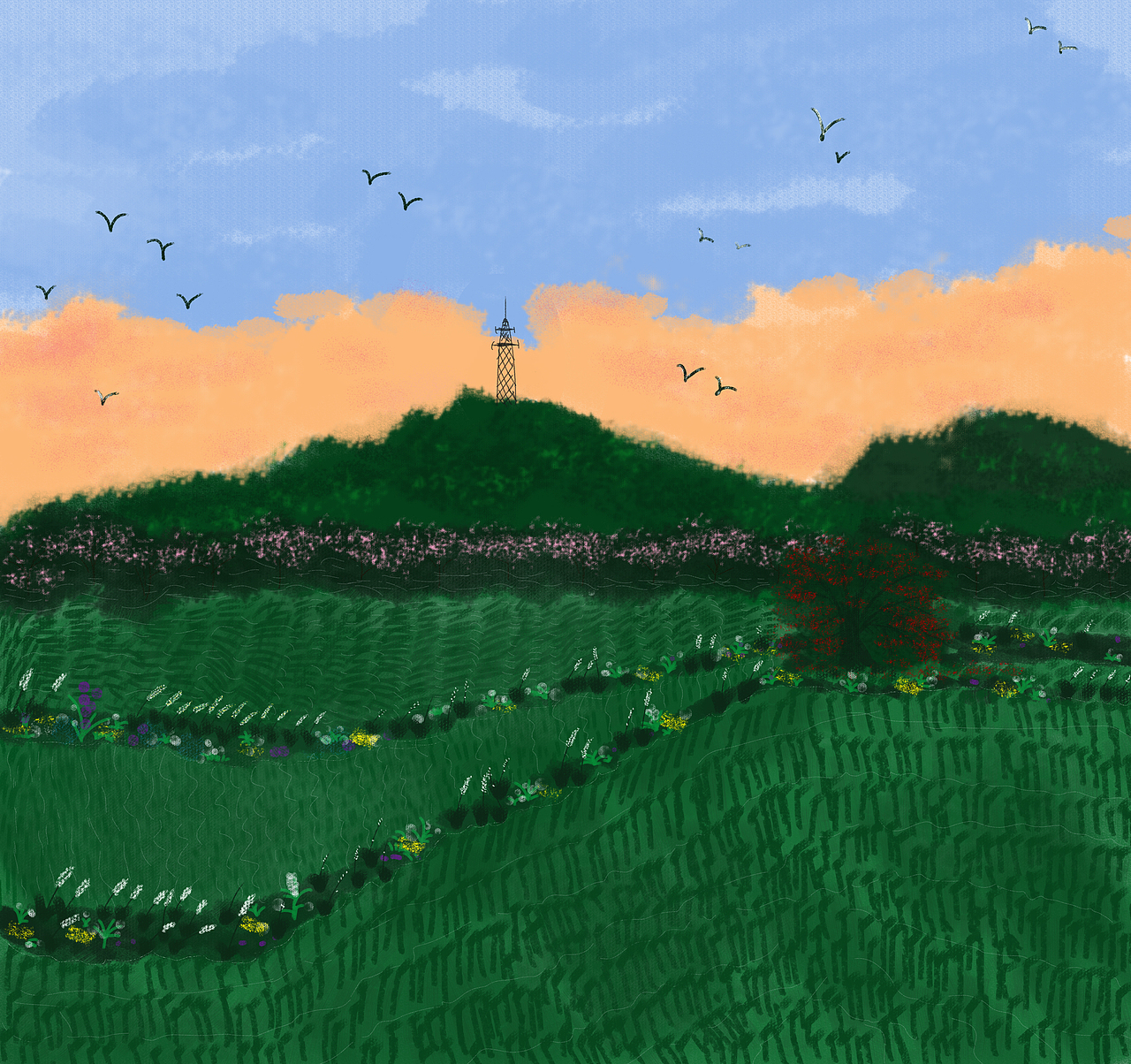 家鄉(xiāng)印記（圖ZMjc5NDU3NTU2） - 商業(yè)插畫 - 站酷設(shè)計師河豚不胖插畫師原創(chuàng)素材 - 站酷ZCOOL