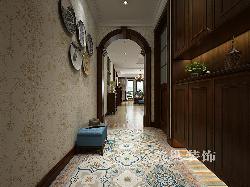 郑州正弘高新数码港166平四室两厅装修美式传统的低奢（图ZMjAwODA4NzQ0） - 家装设计 - 站酷设计师郑州美巢装饰原创素材 - 站酷ZCOOL