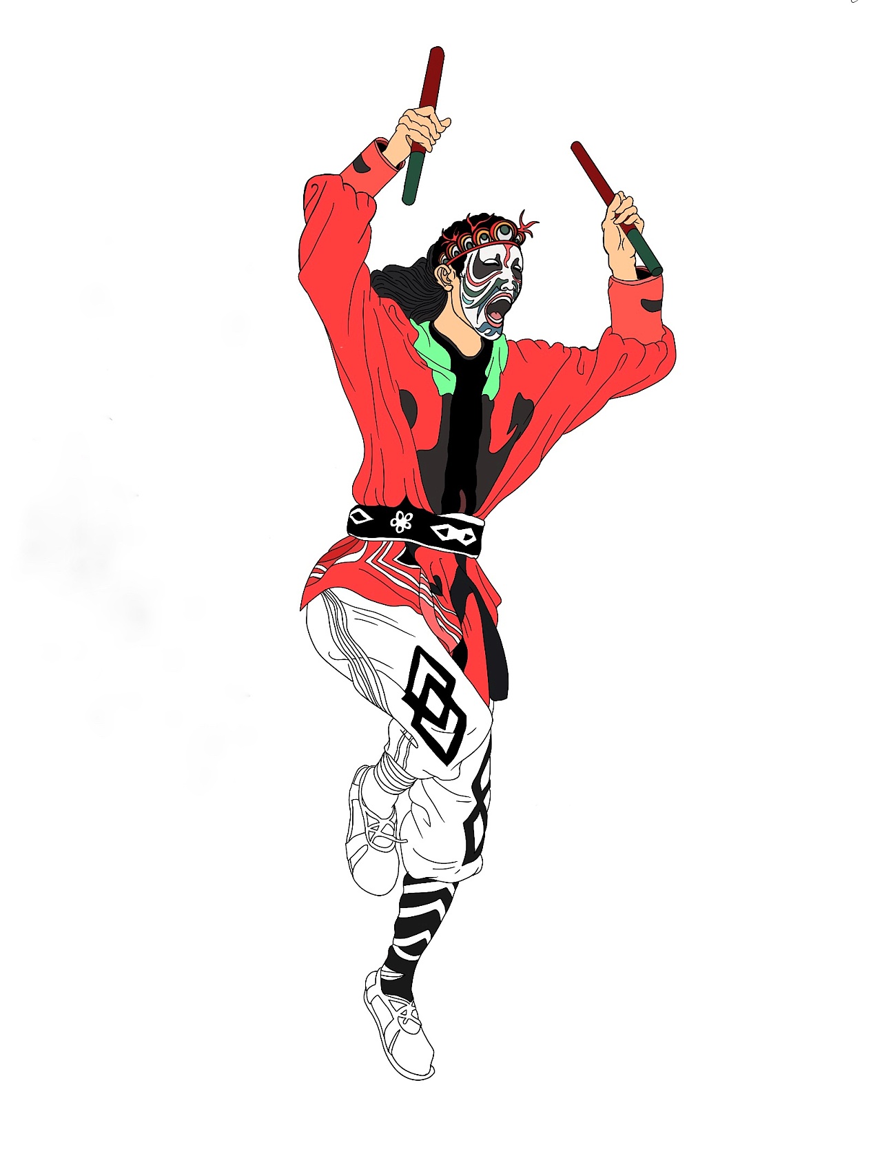 英歌舞创作2|插画|创作习作|画说 - 原创作品 - 站酷 (zcool)