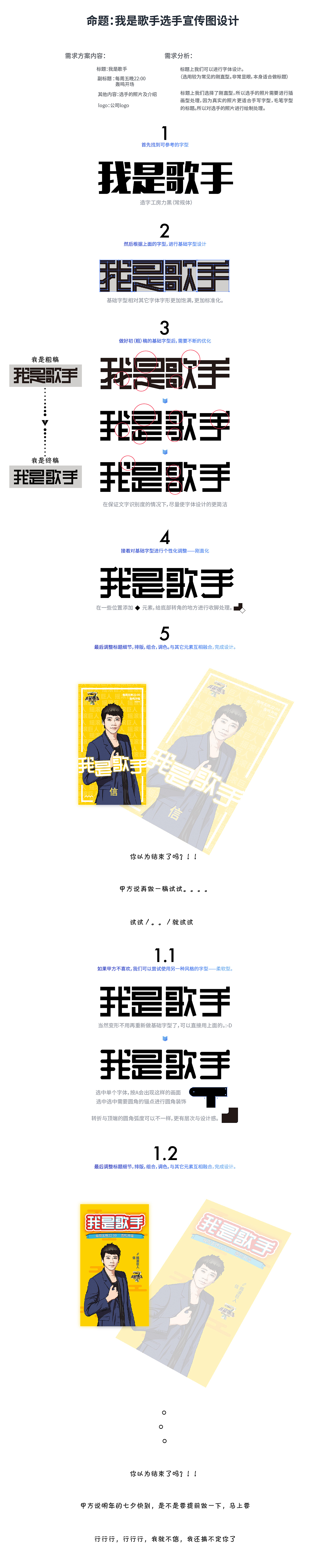 字体设计小教程（图ZOTE2MTAwMTI=） - 字体/字形 - 站酷设计师SundayT原创素材 - 站酷ZCOOL