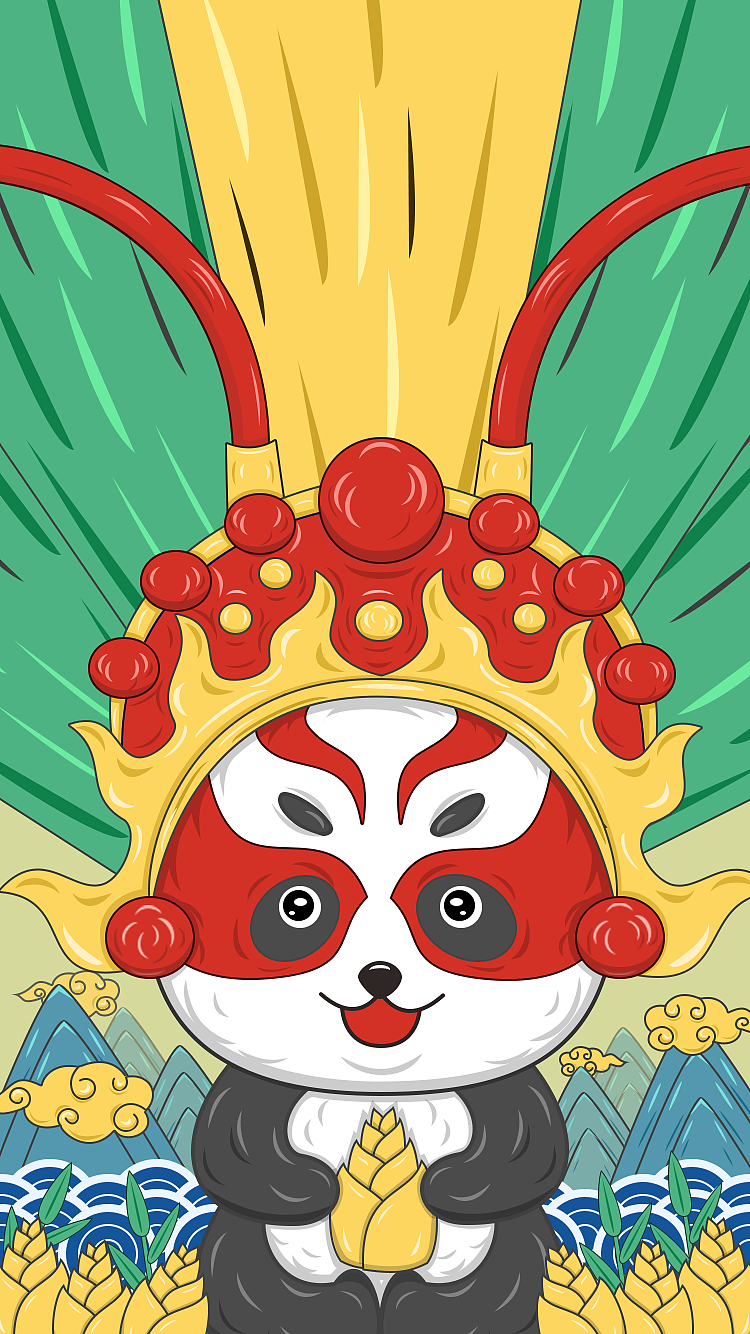 熊猫_国潮|插画|商业插画|l234566789o - 原创作品 - 站酷 (zcool)