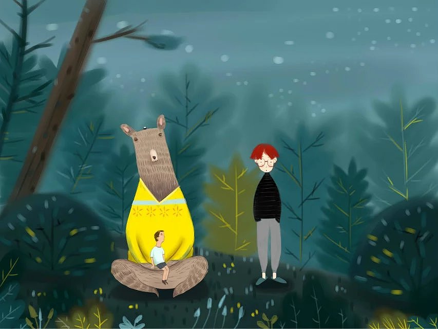 潭州教育插画作品唯美卡通形象