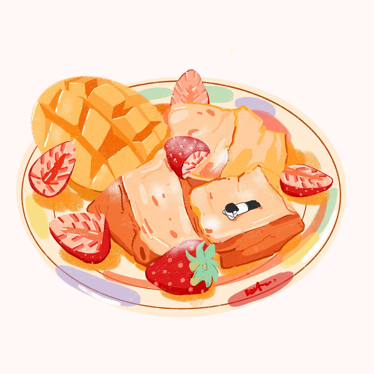 甜食治愈所有的不开心（图ZMjQyODE4MTMy） - 创作习作 - 站酷设计师ponyoya原创素材 - 站酷ZCOOL