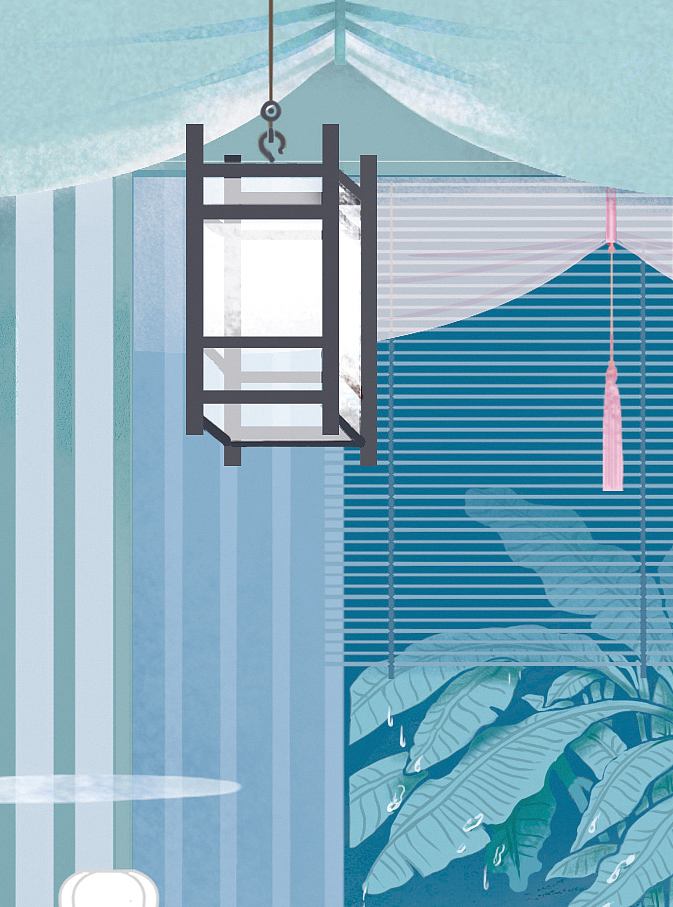 窗前谁种芭蕉树,阴满中庭。