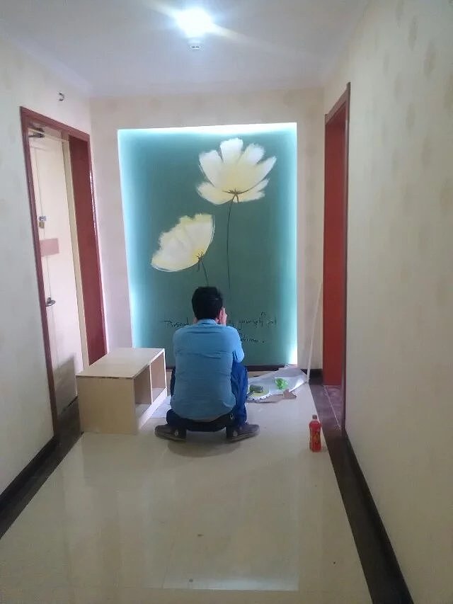 阿杜手绘速写肖像画墙绘手绘墙涂鸦墙体彩绘美术培训