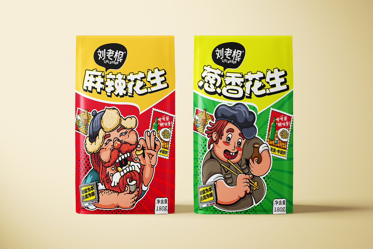 所喜文化：刘老根休闲食品包装设计（图ZMjI2MDg3ODQw） - 包装 - 站酷设计师所喜原创素材 - 站酷ZCOOL