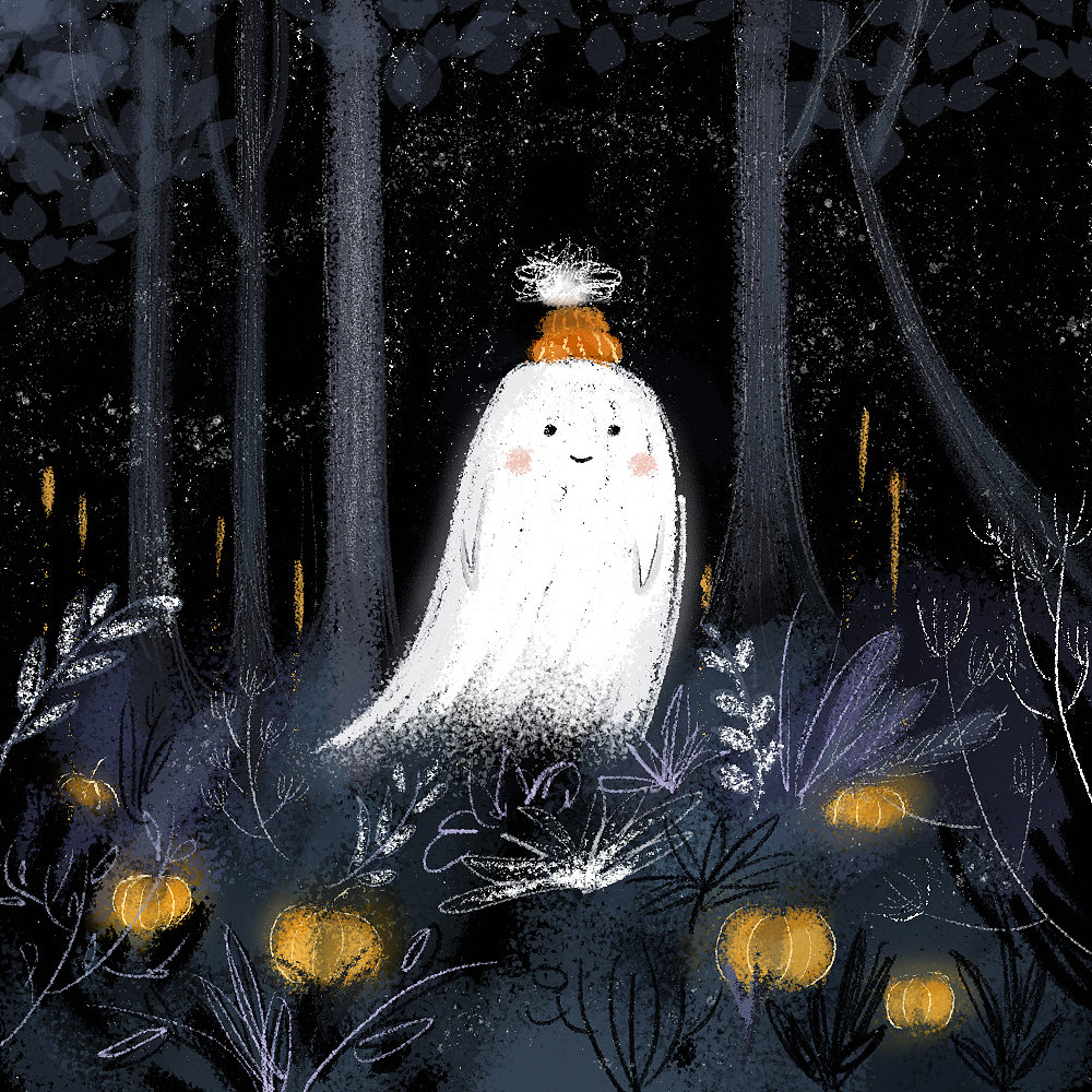 小幽灵|插画|儿童插画|一粒米儿_临摹作品-站酷zcool