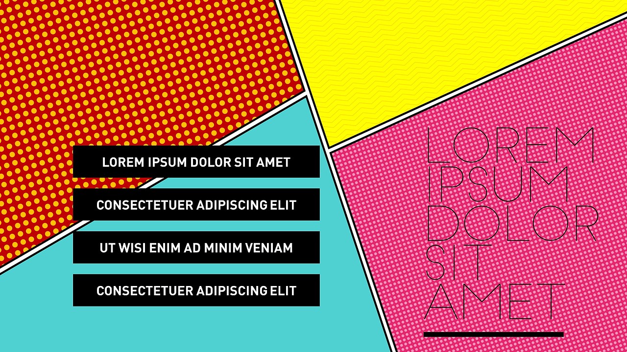 波普/ pop art 风格ppt模板