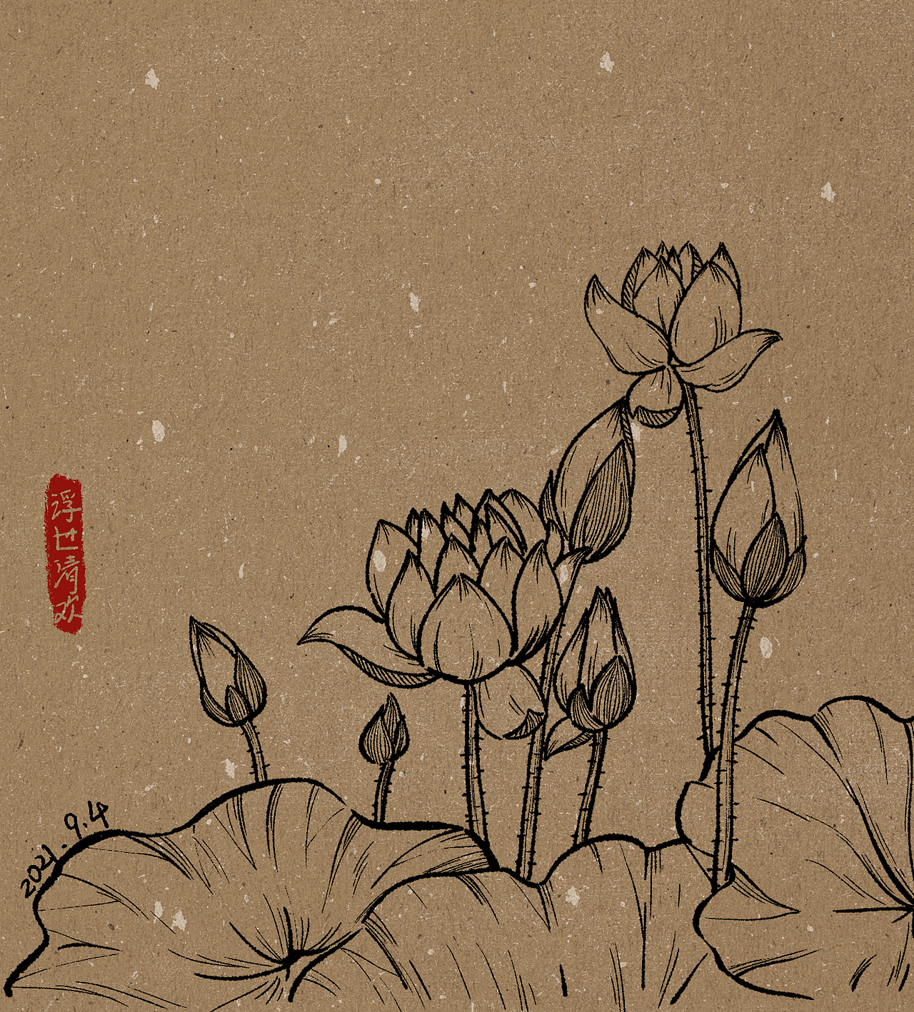 荷花（图ZMjcwMTc4ODk2） - 创作习作 - 站酷设计师昔伶舟原创素材 - 站酷ZCOOL