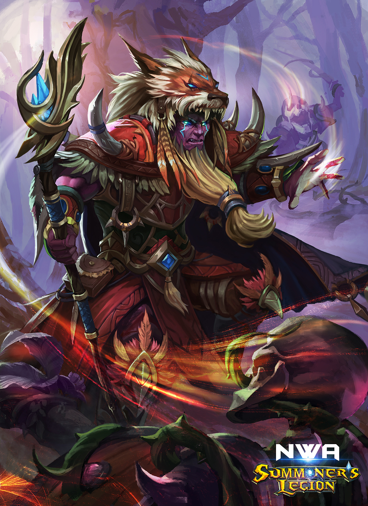 NWA Summoner's Legion 卡牌插画（图ZMjQwMTYwMjQ=） - 商业插画 - 站酷设计师QueenStudios原创素材 - 站酷ZCOOL