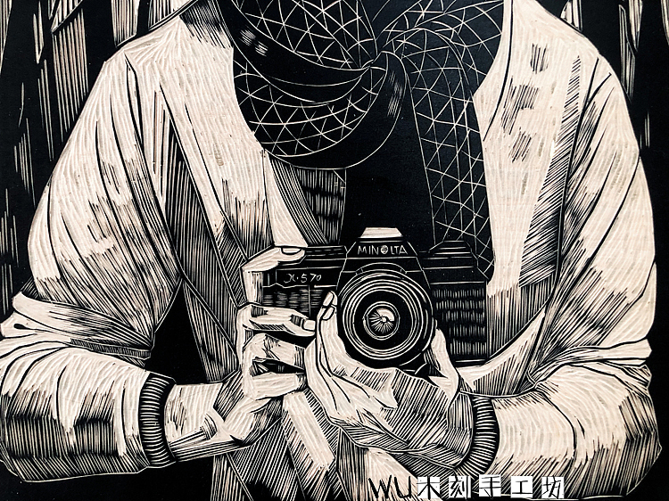 【鹰】手工雕刻黑白木刻版画（图ZMjEwOTExOTMy） - 绘画 - 站酷设计师南山晓原创素材 - 站酷ZCOOL