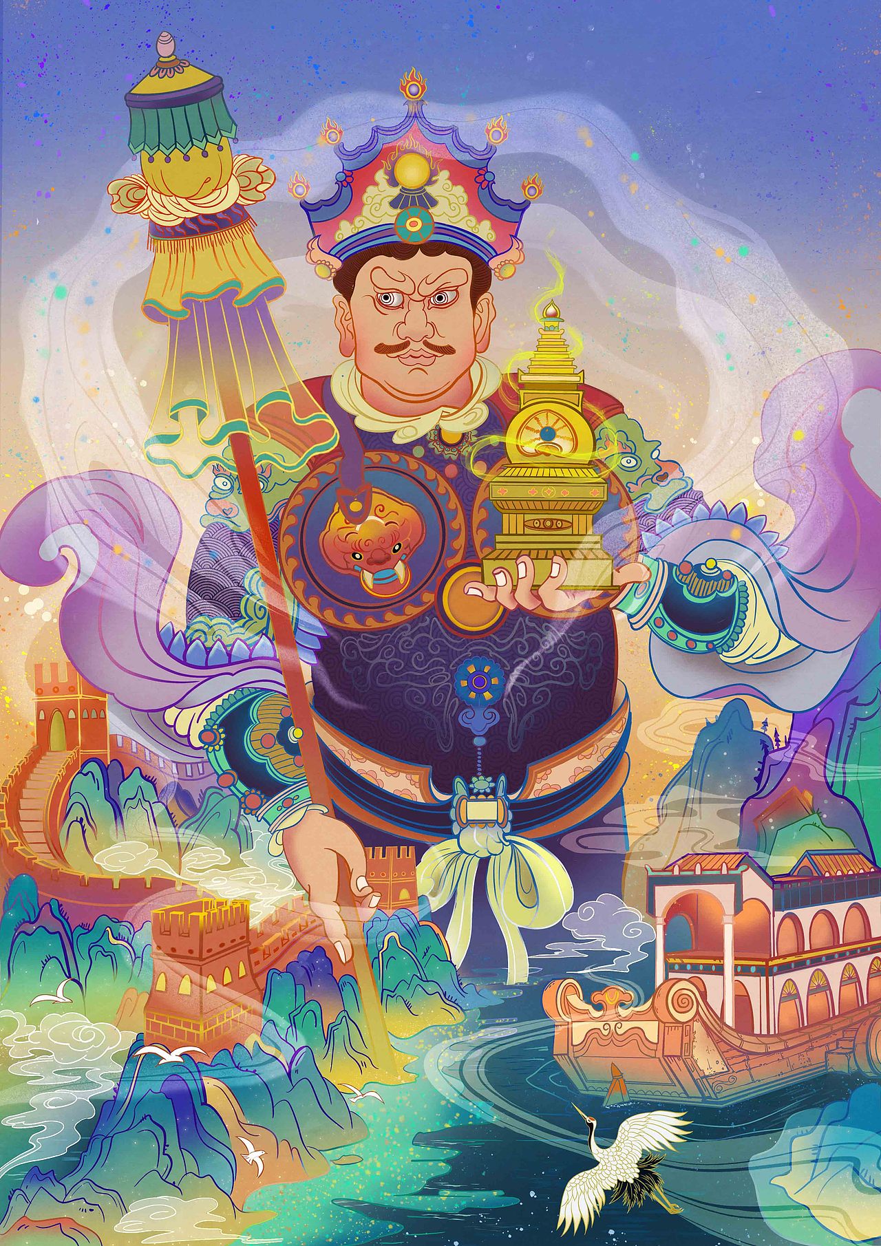 《二十诸天之四大天王》（图ZMjMwOTUyMTMy） - 创作习作 - 站酷设计师williams大盛原创素材 - 站酷ZCOOL