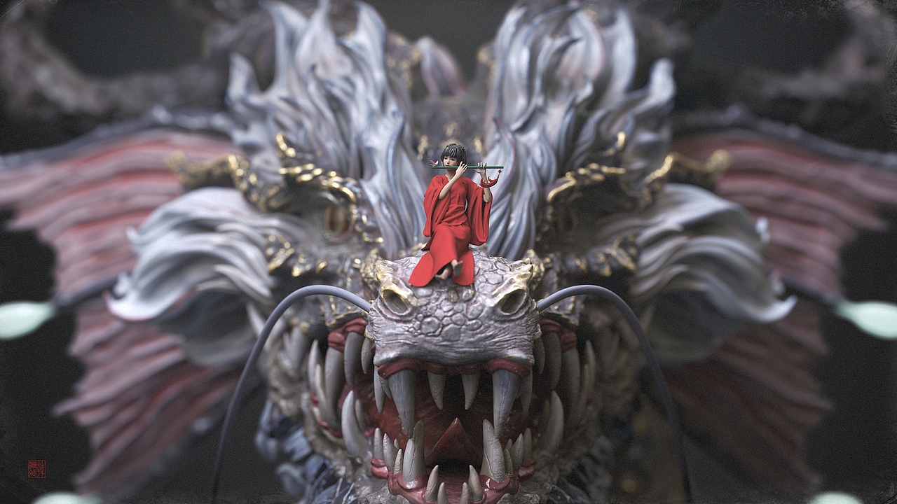 《云髻吹笛 不负韶华》材质版（图ZMjg3MDQ3ODAw） - 人物/生物 - 站酷设计师poyin747原创素材 - 站酷ZCOOL