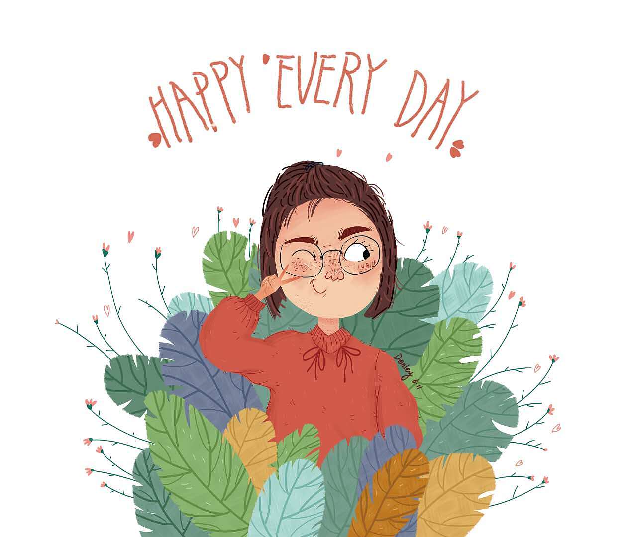 Q版插画肖像,欢迎定制