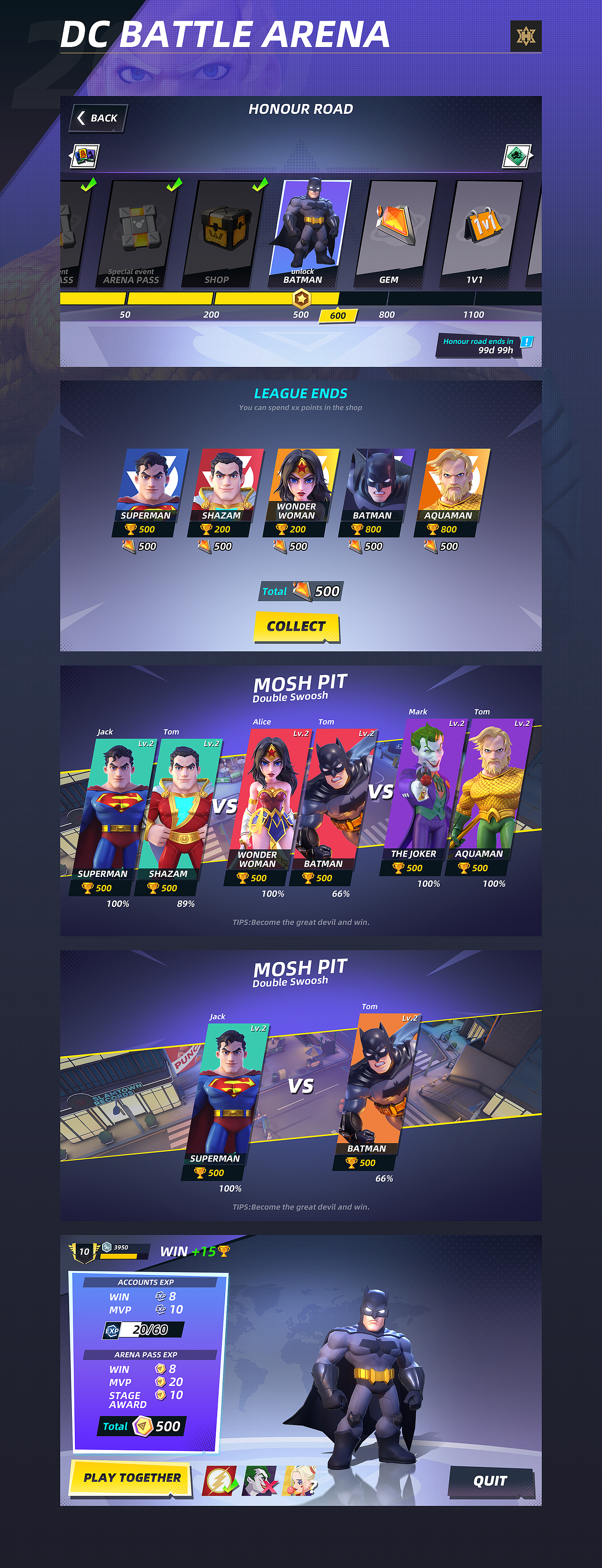 欧美卡通项目-《DC BATTLE ARENA》（图ZMjU3NzU4MjQ4） - 游戏UI - 站酷设计师Aidenh原创素材 - 站酷ZCOOL