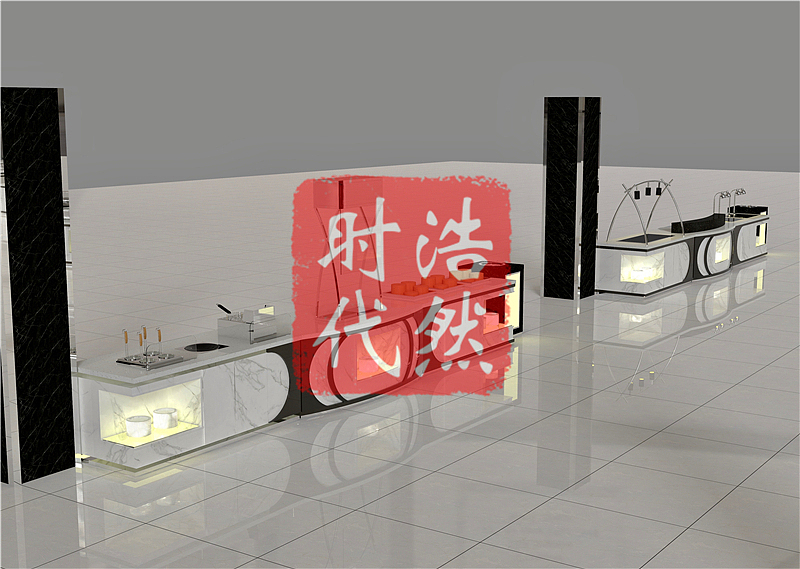 大理石折叠布菲台设计制作安装